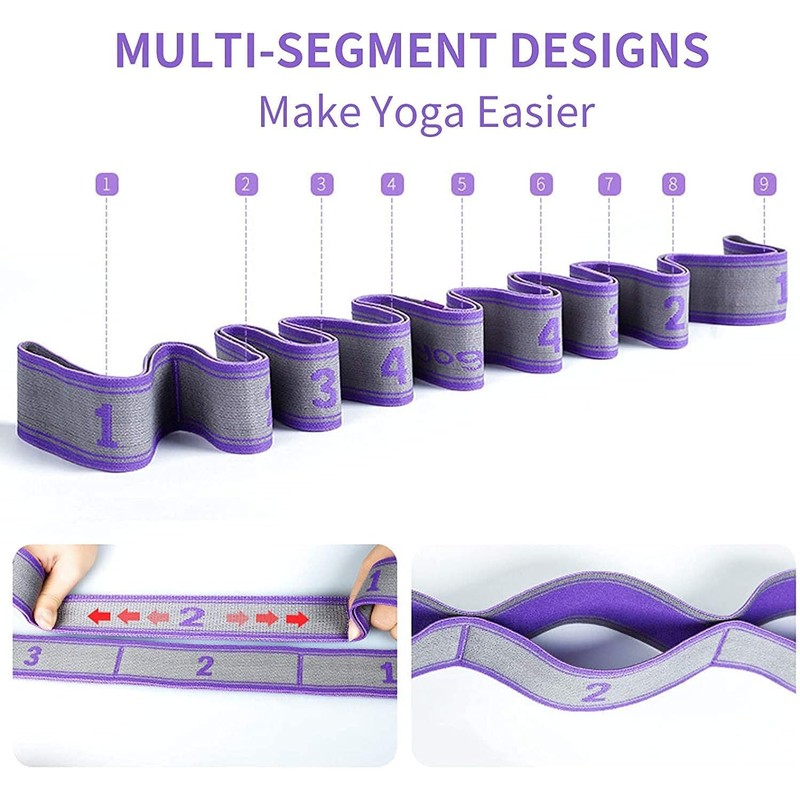 MEZOKUCEL Stretching Strap Yoga Strap 9 Loop Stretch Band for
