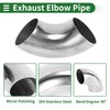 Motoforti 4pcs 90 Degree Mandrel Bend Elbow Car Modified Exhaust