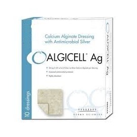 ALGICELL Ag Silver Calcium Alginate Dressing - 2" x 2" - Box of 10