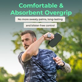 ADV Pickleball Grip Tape - Soft, Very Durable, Sweat Absorbing Pickleball Overgrip Tape - Dry & Comfortable FeltTac Pickleball Paddle Grip Tape - Easy to Use & Easy to Install (6-Pack Black)