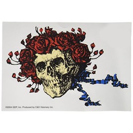CandD Visionary Grateful Dead - Skull and Roses Clear Sticker