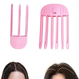 2PCS Hair Volumizer Clip Hair Lifting Clips, Quick Curls Hair Root Volume Clip, Easy Hair Volumizer Tool for All Hair Types for Women and Men (Pink)
