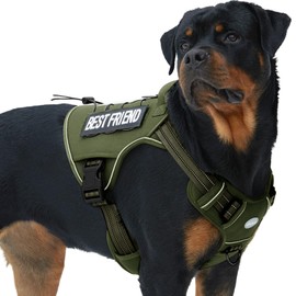 AUROTH Tactical Dog Harness for Large Dogs No Pull Adjustable Pet Harness Reflective K9 Working Training Easy Control Pet Vest Military Service Dog Harnesses