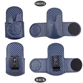 QIELIZI QIELIZI Stethoscope Holder Hip Clip.Night Shift Nurse Essentials Organizer,3M Littmann Stethoscope Belt Clip for Scrubs, Nursing Tools Holster Case(1-Carbon Fiber Dark Blue)