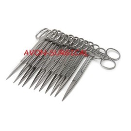 CYNAMED USA 12 Iris Scissors 4.5" Straight Surgical Dental Instruments