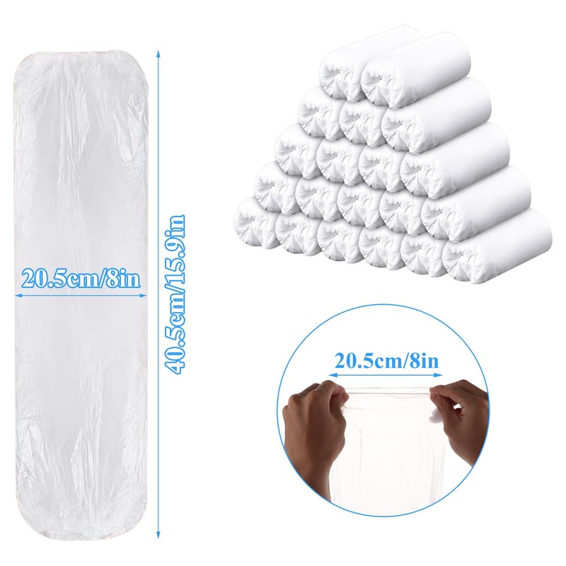 LOYORTY - 400 fundas de plástico para brazos impermeables, fundas