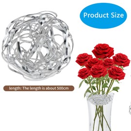 MEISO 2 Pieces Flower Frogs, Ikebana Kenzan, Aluminum Flower Arrangement, Flower Decoration Tool Fissoper for Vases, Flower Decorations, Art Creations, Home Decoration (Silver)