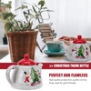 Housoutil Christmas Tree Teapot, Christmas Teapot with Handle, Ceramic Christmas