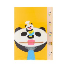 Sunstar Stationery S2139790 Panda Spoons and Frying Pans, Clear File, 5 Pockets, A Pattern