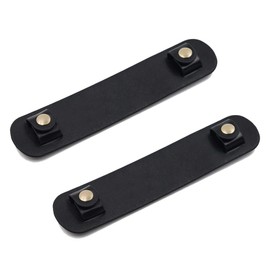 Sdjdhej Anti-Skid Bag Shoulder Strap Pad 2 Pcs Leather Shoulder Strap Handle Wrap Cover Comfortable for Tote Crossbody (Black)