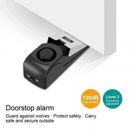 Door Stop Alarm Door Stopper with 120DB Home Security Floor Wedge Door Stop Alert Detection Device Intruder Alarm Wireless for Home & Travel