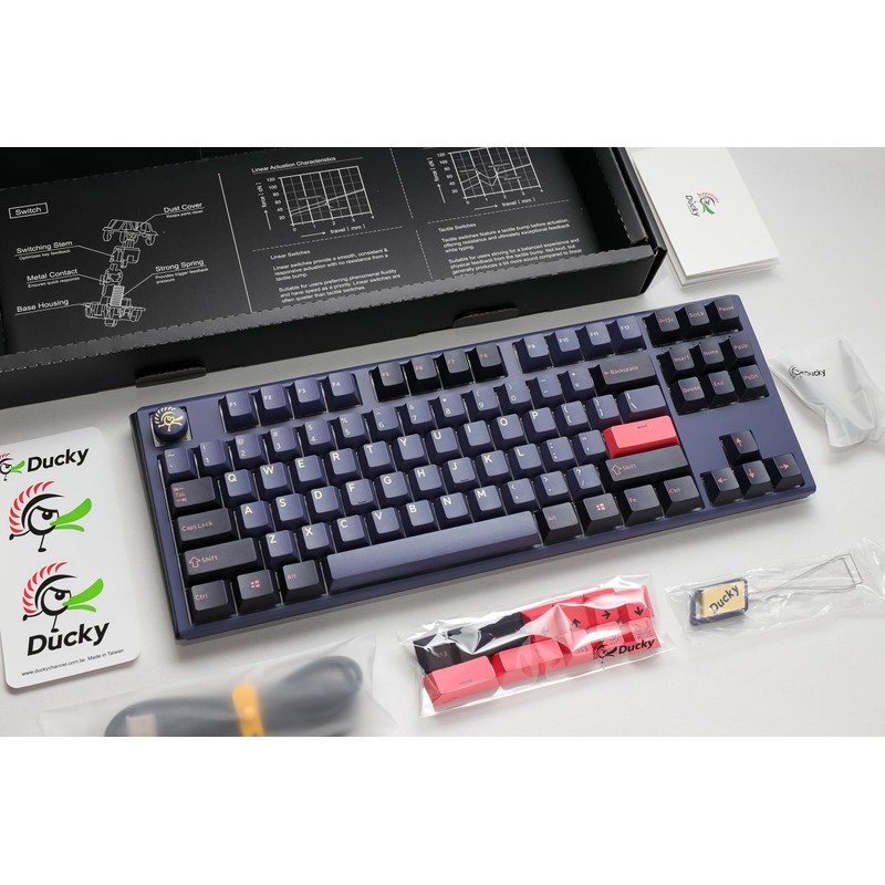 Ducky One 3 Cosmic Blue Mini Mechanical Keyboard, RGB LED