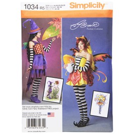 Simplicity Creative Patterns US1034R5 Misses Amy Brown Fairy Costumes, Size R5 (14-16-18-20-22)
