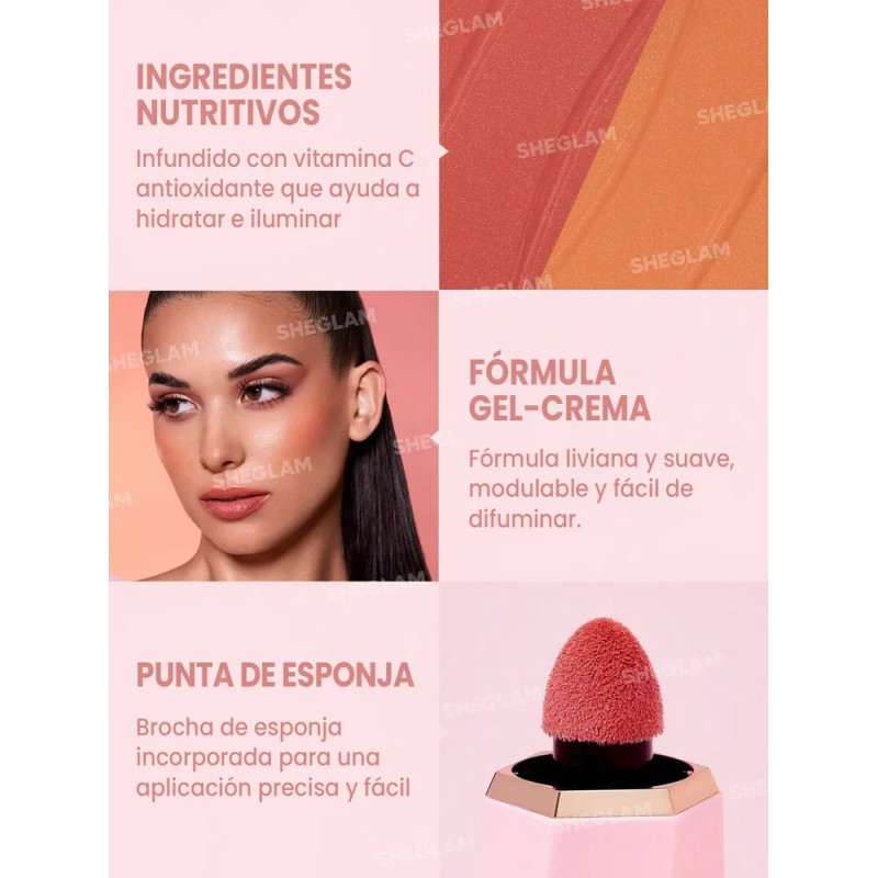 SHEGLAM Color Bloom Rubor Líquido Brillante - Devoted Maquillaje Blush