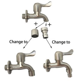 Farnavi Stainless Steel Laundry Bathroom Washing Machine Faucet Mop Pond Bibcock Wall Mounted Single Cold Water Tap