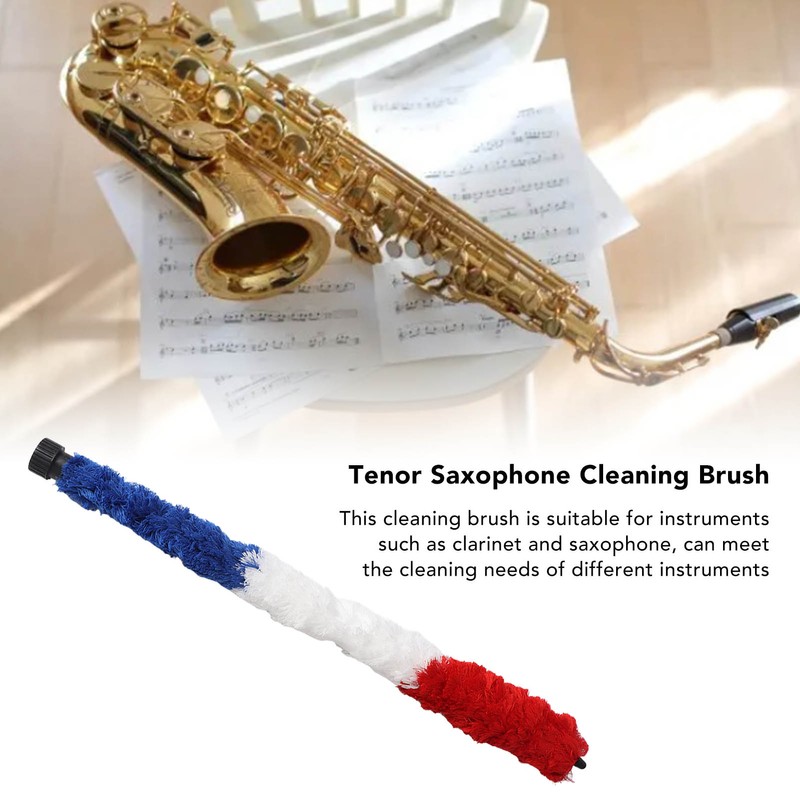 Tenor Saxophone Cleaning Brush Rod Sax Pad Saver Cotton Swab