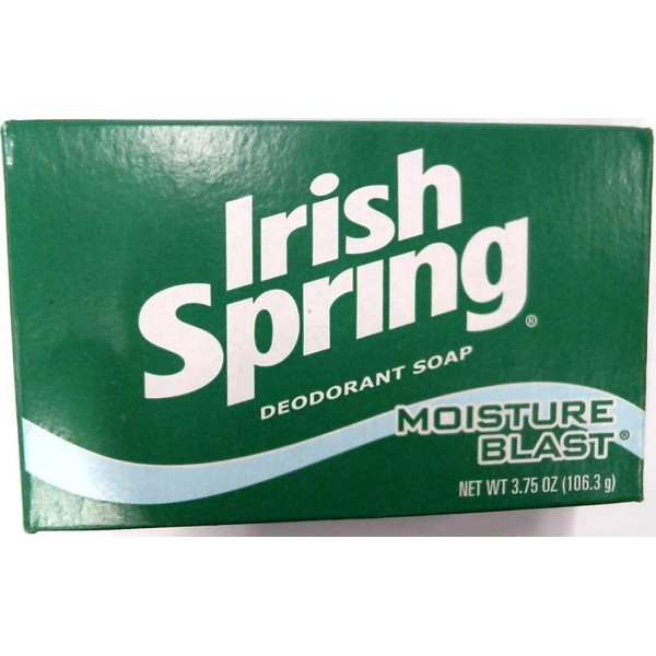 Irish Spring Deodorant Bath Bar Soap Moisture Blast, 3.75 Oz