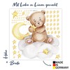 Cuddly Bear on the Cloud V292 | Hand-Drawn | Sticker