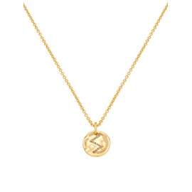 All We Are Rune Sowilo Crystal Pendant Chain Necklace for Women (Gold/Crystal)