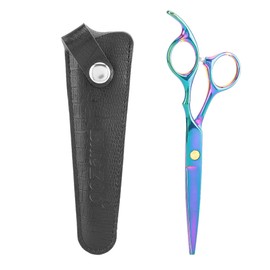 Professional Colorful Sharpness Edge Hair Scissors Barber Hairdressing Shears Cutter(Hair Scissors Protective Case )
