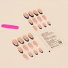 ZASKHLD French Tips Press on Nails Medium Almond Fake Nails