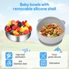 Wesketch 2 Pack Stainless Steel Baby Bowls with Suction, Toddler