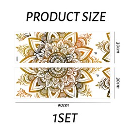 1 Set of Retro Printed Wall Stickers, Wall Stickers in Boho Style, Home Building Decorations, Suitable for Living Room, Bedroom, Corridor.