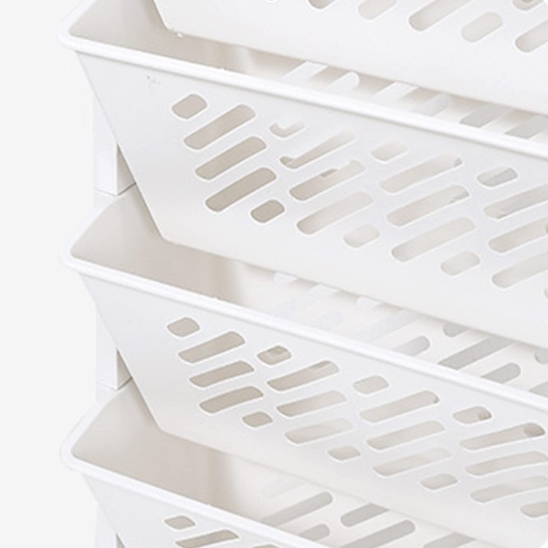 Naroote Movable Bookshelf Large Capacity Rotatable Removable Plastic Practical Rolling