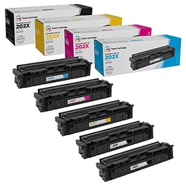 LD Compatible Toner Cartridge Replacement for HP 202X High Yield (2 Black, 1 Cyan, 1 Magenta, 1 Yellow, 5-Pack)
