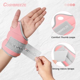 Cosybreeze Wrist Weights with Thumb Loops Lock for Women Men 1 Pair 2.5 kg Arm Weight Ankle Weights Weighted Gloves for Running Walking, Pink