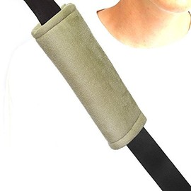 Majic Memory Foam Seat-Belt Pad Adds Comfort and Cushion to Shoulder Strap (Beige)