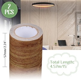 AKZYTUE Wood Grain Repair Tape, 2.24" X15' Brown Self-Adhesive Wood Grain Repair Patch for Tables, Chairs, Doors & Floors, All Kinds of Furniture Renovation