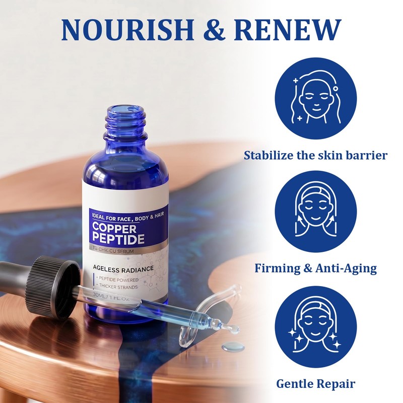 2 Bottles Ghk Cu Peptide Copper Peptide Ghk-Cu Serum 30ml/Bottle