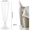 eMKay® Clear Plastic Champagne Flutes/Glasses 140ml - 32 Count (Pack