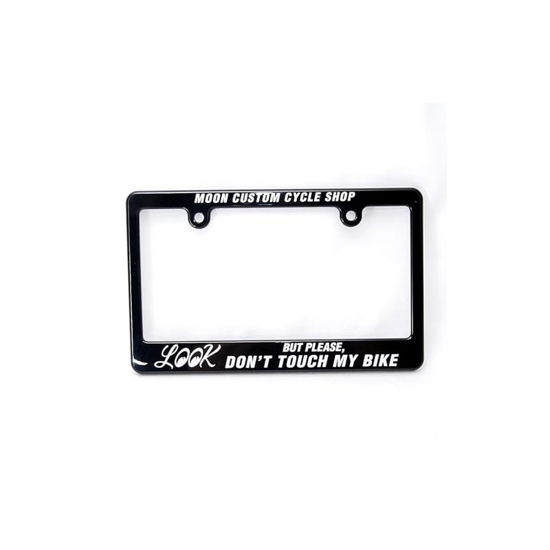 MOONEYES LOOK_NF-MG130MLO-MON License Plate Frame for Motorcycles Black