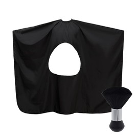 TENGNIUNIU Professional Waterproof Salon Cape with See-Through Window and Neck Duster Brush | Large Hair Cutting Cape for Barbers