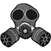 Papapatch Gas Mask Cover Symbol Badge Cartoon Sew Iron on