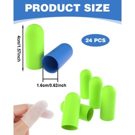 KEMUZ 24 Stück Fingerschutz Silikon Gel Finger Sleeves,Wasserdicht Daumenschutz Fingerschutz Bei Verletzung für Triggerfinger Fingerknacken Fingerarthritis Handekzem Bei Blasen