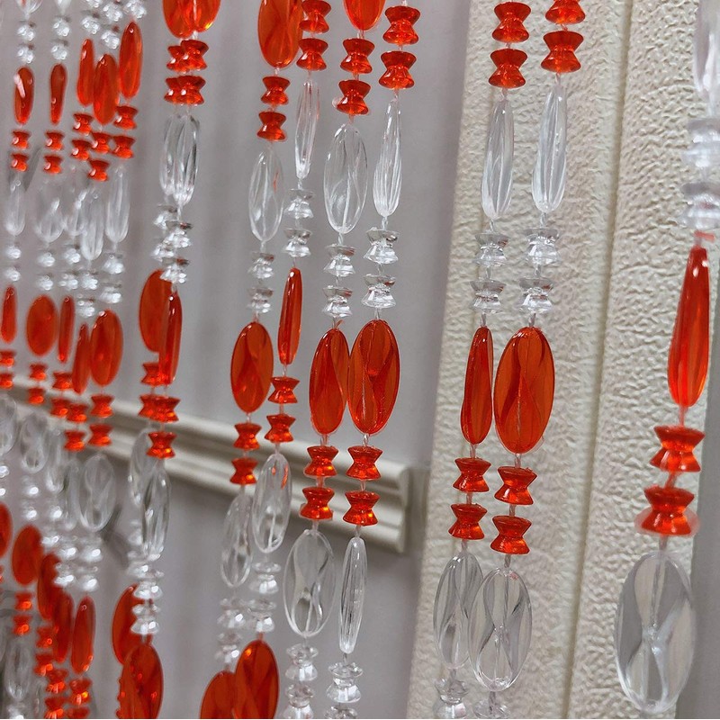 ZiDeTang Acrylic Beaded Door Curtain Décor Tassel Room Divider Curtain