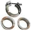 HTharros Muffler, Flange, V-Band, Stainless Steel, Clamp, Muffler Band, Main