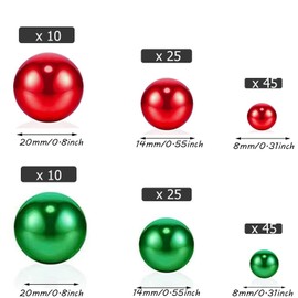 160PCS Floating Beads for Centerpiece Floating Pearls for Vases,Pearl Decor, Wedding, Birthday, Brushes Holder, Multipurpose Use 8/14/20mm