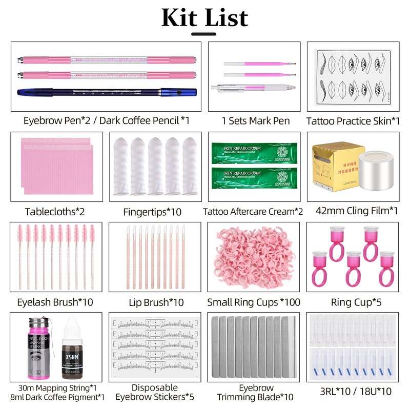 ATOMUS Microblading Kit Pink Complete Semi Permanent Pen kit Tool
