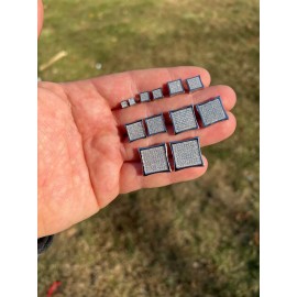 HarlemBling Real Moissanite Screwback Square Kite Earrings Solid 925 Passes Tester 4mm-18mm - 6mm (Small)