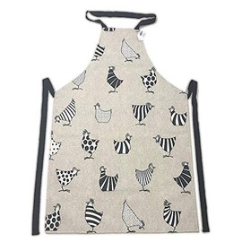 SeaQuin Chickens Pattern Bib Apron Coated Wipe Clean Polycotton Kitchen Cooking Baking Pinny