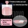 MUTIOVO French Tip Toe Nail Tips Press on, Sharp Square