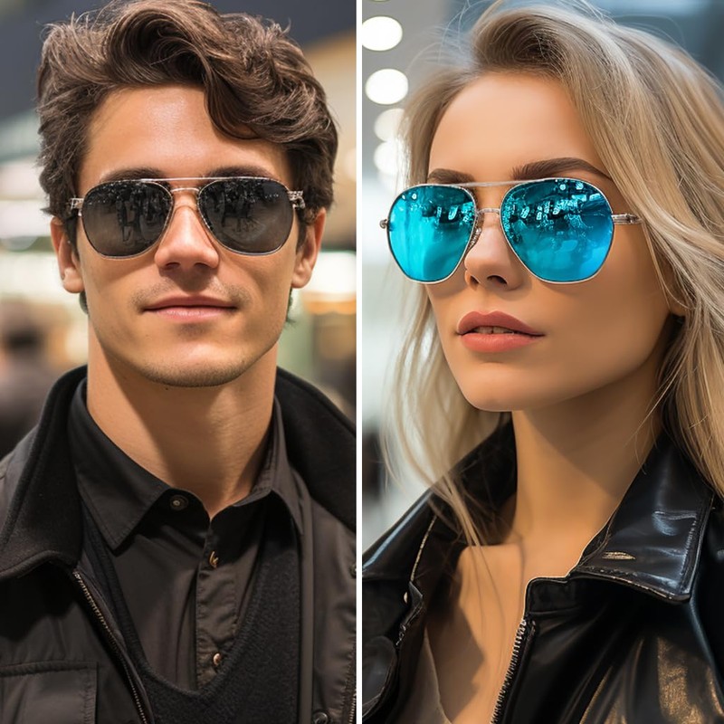 MAXJULI XL Aviator Sunglasses for Men Women Polarized Sunglasses for