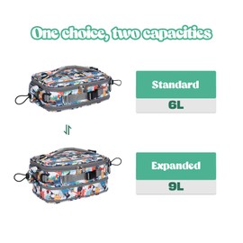 Maelstrom Lunch Box Kids,Expandable Kids Box,Insulated Bag for Kids,Lightweight Reusable Tote Boy/Girl,Suit School/Picnic,9L,Giraffe (KB02-MSLB02-7)