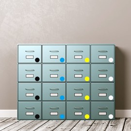 Pack of 500 Round Stickers 50 mm Colour Coding Circle Labels Roll Marking Dots White