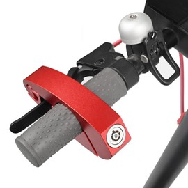 DOETYD High Security Motorbike Lock Handlebar Lock, Durable Anti-Theft Motorbike Accessories for Scooter and Motorcycle, Reliable Motorcycle Accessories for Brake Protection (Red)