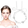Nogeqi Flower Girl Headpiece Pearl Headpiece for Women and Girls